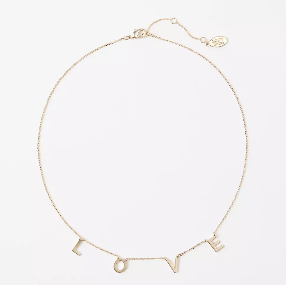 New W Tags Love necklace